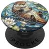 Otter Vibrant Stained Glas Otter Grip Ho Otter Vibrant Stained Glas Otter Pattern PopSockets PopGrip Adesivo