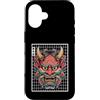Japanese Aesthetic by Tokyo Waves Custodia per iPhone 16 Yokai Oni Face Devil - Maschera per tatuaggi giapponesi
