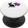 Bisexual Pride Flag Queer Halloween Aest Bi Pride LGBTQIA+ - Supporto per alleato bisessuale a forma di gatto strega PopSockets PopGrip Adesivo
