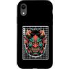 Japanese Oni Mask Aesthetic By TOKYO WAV Custodia per iPhone XR Yokai Oni Face Devil - Maschera per tatuaggi giapponesi