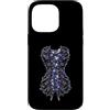 Pink Cowgirl Disco Custodia per iPhone 14 Pro Max Piastrelle in stile gotico a specchio con lacci in pelle nera