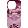 Violet Summit Collection Custodia per iPhone 14 Pro Lago Congelato Riflettendo Montagne Viola