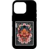 Japanese Aesthetic by Tokyo Waves Custodia per iPhone 16 Pro Yokai Oni Face Devil - Maschera per tatuaggi giapponesi