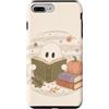 Autumn Reader Custodia per iPhone 7 Plus/8 Plus Carino Lettura Fantasma Zucca Halloween Book Lover