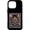 Hannya Oni Mask Aesthetic By TW Custodia per iPhone 16 Pro Hannya Oni Grid Devil Yokai - Maschera da tatuaggio giapponese con diavolo