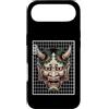Japanese Aesthetic by Tokyo Waves Custodia per iPhone Air Hannya Oni Grid Devil Yokai - Maschera da tatuaggio giapponese con diavolo
