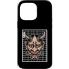 TOKYO WAVES Oni Mask Designs Custodia per iPhone 14 Pro Max Maschera giapponese del diavolo Hannya giapponese Oni Grid Yokai Oni