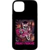 Halloween Glam Retro Vintage Comics Pop Custodia per iPhone 15 Plus Freaky Frenchie Ciclope Zombie Bulldog Francese Spettrale Spaventoso