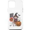 Vintage Halloween Farm Custodia per iPhone 12 Pro Max Boo Whos Oinking There Funny Halloween Witch Pig