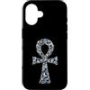 Pink Cowgirl Disco Custodia per iPhone 16 Gotico Ankh Disco Ball Specchio Mosaico Celeste Festival