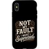 Giochi di parole e satire professionali Custodia per iPhone X/XS Not My Fault I Wasn't Supervised Impiegato del caos