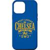 Desert Merch Chelsea England Shop Custodia per iPhone 12 Pro Max Chelsea West London Est. 785 AD SW3 Stampa giallo oro invecchiato