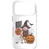 Vintage Halloween Farm Custodia per iPhone 17 Pro Boo Whos Oinking There Funny Halloween Witch Pig