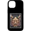 TOKYO WAVES Oni Mask Designs Custodia per iPhone 14 Maschera giapponese del diavolo Hannya giapponese Oni Grid Yokai Oni