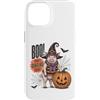 Vintage Halloween Farm Custodia per iPhone 14 Boo Whos Oinking There Funny Halloween Witch Pig