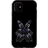 Pink Cowgirl Disco Custodia per iPhone 11 Disco Ball Nightlife Crossed Black Patent Cinture e fibbie