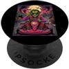 Halloween Glam Retro Vintage Comics Pop Autista di auto da corsa Goblin Spettrale Spaventoso Orrore Infestato PopSockets PopGrip Adesivo