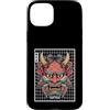 Japanese Aesthetic by Tokyo Waves Custodia per iPhone 15 Plus Yokai Oni Face Devil - Maschera per tatuaggi giapponesi