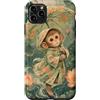 Rainy Primate Collection Custodia per iPhone 11 Pro Max Piccolo macaco in un impermeabile floreale