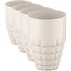 Guzzini - Tiffany, Bicchiere Alto in Materiale Plastico - Bianco Latte, Ø 9 X h13 cm | 510 cc - 225701156 (Confezione da 4)