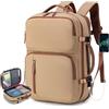 BAGZY Zaino da Cabina 40x30x15 cm Espandibile fino a 40x30x20 cm - Conforme a Ryanair, Wizz Air, British Airways, Air France, porta PC 15.6 Pollici, USB, Impermeabile, Leggero per Lavoro e Viaggi