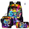 GDFENDU Set di 3 zaini 67 con portachiavi, 40,6 cm Six Seven 3D stampati in 3D, borsa per il pranzo ad alta capacità per ragazzi e ragazze, E, 16, Zaino Anime