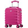 Flight Knight Valigia Da Viaggio Leggera 40x30x20 Cm Bagaglio A Mano Guscio Rigido Con Maniglia Telescopica In Alluminio 8 Ruote Spinner Serratura TSA Approvata EasyJet Vueling Wizz Air