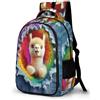 WECECE Zaino Scuola Llama Motif Bambina 8 Anni Zainetto Animal Alpaca Bambino 7 Anni Porta del Frigorifero Cartella Elementare Libri Quaderni, Backpack Outdoor Facile da Abbinare
