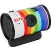 Generic Fotocamera tascabile a pellicola, schermo di anteprima posteriore, colore | Fotocamera digitale retrò con schermo a colori posteriore, design ricaricabile di tipo C, foto di viaggio, giorni del campus