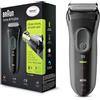 Braun Series 3 ProSkin 3000s Rechargeable Electric Shaver for Men, Black