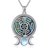 CUPENDA Hekate, collana con ciondolo a forma di dea della luna, in argento Sterling, per donne e ragazze, Nessuna pietra preziosa