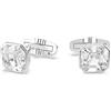 Swarovski Gemelli Millenia 5733306 - Gemelli placcati in rodio, colore: Bianco