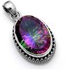Silver Palace Pendenti con Topazio Mistico Naturale in Argento Sterling 925 per Donna e Ragazza