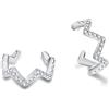 GioiaPura Orecchini Ear Cuff Da Donna Di Gioiapura. Orecchini Ear Cuff In Argento 925 Rodiato. Orecchino Ear Cuff Zigzag Con Zirconi Bianchi. Argento Made In Italy. La Referenza È Gyoarz0678-W