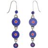 Tibetan Silver Unico Etnico Progettista Goccia Lunga Orecchini per le Donne Blu Orecchini Lapislazzuli Pietra Preziosa Chip Intarsio Tibetano Tribale Boho di Artigiani
