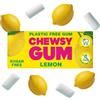 Chewsy al limone | Chewing gum naturale, senza plastica | Senza zucchero, senza aspartame | 100% xilitolo, adatta ai denti | Vegano, 15 g (confezione da 12, 120 pezzi)