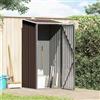 Generic Casetta da giardino 87x98x159 cm Acciaio galvanizzato Marrone | Capannone per attrezzi da giardino in acciaio resistente, tetto inclinato, resistente alle intemperie, dimensioni compatte