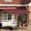 Kaloriko Tenda da sole manuale con illuminazione LED per esterno 3,5 x 2,5 m con bracci retrattili e telecomando, ideale per giardini, terrazze e patio con tessuto resistente alle intemperie