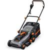 DOVAMAN Tagliaerba elettrico, Larghezza di Taglio 36 cm, Motore da 1500W | 95% Raccolta, Cesto da 40L, Altezza 6 Posizioni, 2-in-1 Mulching & Raccolta, Manico Pieghevole, Ideale per Giardino & Prato