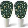DEWUR Copertura invernale in tessuto non tessuto, 70 g/m², 90 x 110 cm, protezione invernale per piante in vaso, protezione antigelo, per piante invernali, per piante d'ulivo (fiocco di neve verde)
