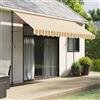 Runheo Tenda da sole, multicolore, a righe, impermeabile, 3,5 x 2,5 m, in poliestere, resistente ai raggi UV, resistente alle intemperie, protezione solare per braccio articolato, tenda da sole per