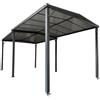 Milani Home - gazebo da giardino allungabile Linda, in alluminio e policarbonato, antracite