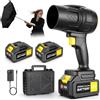 reffmov Batteria per soffiatore con batteria 21V 2×3,0Ah e caricabatteria, soffiatore elettrico 300 km/h, motore ad alta velocità 550W, soffiatore da giardino leggero. Per giardino, terrazza, ingresso.