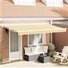 Runheo Tessuto di ricambio per tenda da sole, 4 x 2 m, in poliestere, resistente alle intemperie, con mantovana, per balcone, giardino, terrazza, come robusto ombra in caso di sole e vento