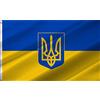 ANCONINE Bandiera dell'Ucraina con bandiera del Tridente, 6 x 0,9 m, bandiere ucraine con 2 occhielli in ottone, resistente doppia cucitura e poliestere di alta qualità. (2 x 3)