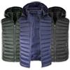Smanicato Uomo Invernale Con Cappuccio Giacca Slim Fit Giubbotto Casual VEQUE