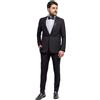 Smoking Uomo Scialle Brillantini Sartoriale Completo Cerimonia Sposo Abito VEQUE
