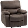 HOMCOM Poltrona Relax con Reclinazione Manuale e Poggiapiedi 97x90x96cm Marrone