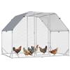 PawHut Recinto per Galline coperto Pollaio da Giardino 4-6 Polli 280x190x195cm
