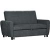 HOMCOM Divano Letto Clic Clac con Schienale Regolabile 148x87x88 cm Grigio